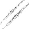 Finished Paperclip Cable Anklet in 14K White Gold (2.50 mm - 3.50 mm)