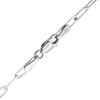 Finished Paperclip Cable Anklet in 14K White Gold (2.50 mm - 3.50 mm)