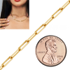 Bulk / Spooled Paperclip Cable Chain in 14K & 18K Yellow Gold (1.30 mm - 7.80 mm)