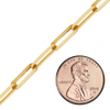Bulk / Spooled Paperclip Cable Chain in 14K & 18K Yellow Gold (1.30 mm - 7.80 mm)