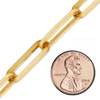 Bulk / Spooled Paperclip Cable Chain in 14K & 18K Yellow Gold (1.30 mm - 7.80 mm)