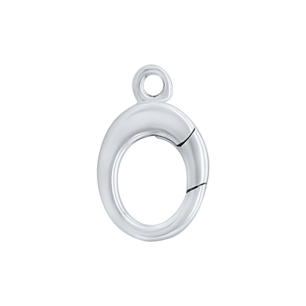 Oval Open In Chain Connectors / Charm Hangers / Carabiners with Loop (8.9 x 14.9 mm)