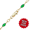 Finished Paperclip Cable with Ruby Red Enamel Bracelet in 14K Gold-Filled (1.60 mm)