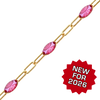 Bulk / Spooled Paperclip Cable with Ruby Red Enamel Chain in 14K Gold-Filled (1.60 mm)