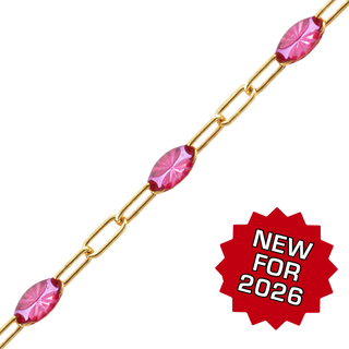 Bulk / Spooled Paperclip Cable with Ruby Red Enamel Chain in 14K Gold-Filled (1.60 mm)