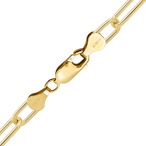 Finished Heavy Round Paperclip Anklet in 14K Gold-Filled (5.00 mm - 9.00 mm)