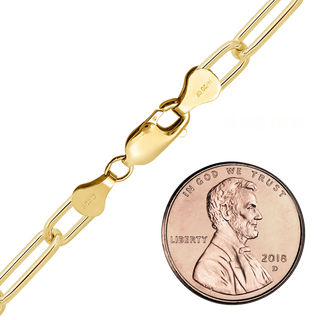 Finished Heavy Round Paperclip Anklet in 14K Gold-Filled (5.00 mm - 9.00 mm)