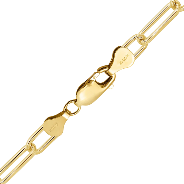 Finished Heavy Round Paperclip Anklet in 14K Gold-Filled (5.00 mm - 9.00 mm)