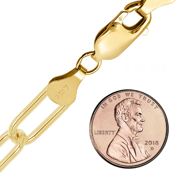 Finished Heavy Round Paperclip Necklace in 14K Gold-Filled (5.00 mm - 9.00 mm)