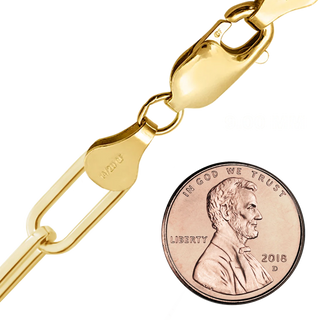 Finished Heavy Square Paperclip Anklet in 14K Gold-Filled (9.00 mm)