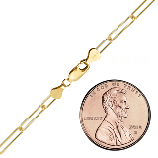 Finished Light Paperclip Necklace in 14K Gold-Filled (2.50 mm - 4.00 mm)