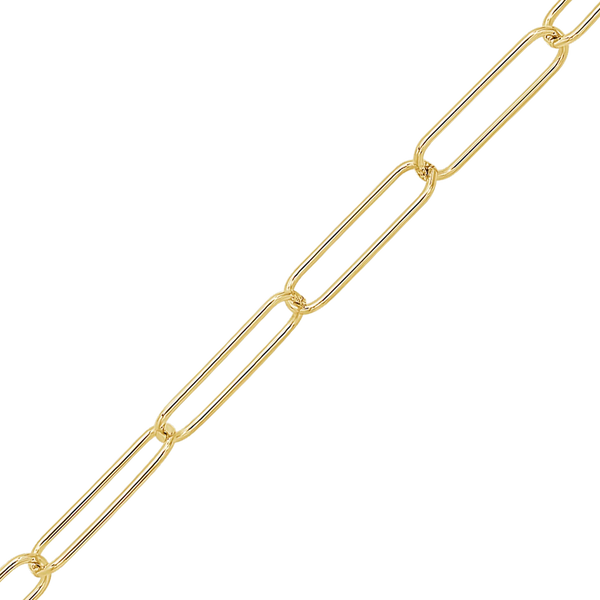 Bulk / Spooled Light Paperclip Chain in 14K Gold-Filled (2.50 mm - 4.00 mm)