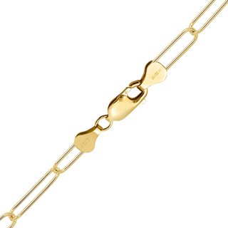 Finished Light Paperclip Anklet in 14K Gold-Filled (2.50 mm - 4.00 mm)