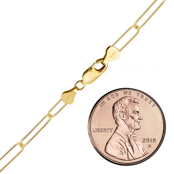 Finished Light Paperclip Bracelet in 14K Gold-Filled (2.50 mm - 4.00 mm)