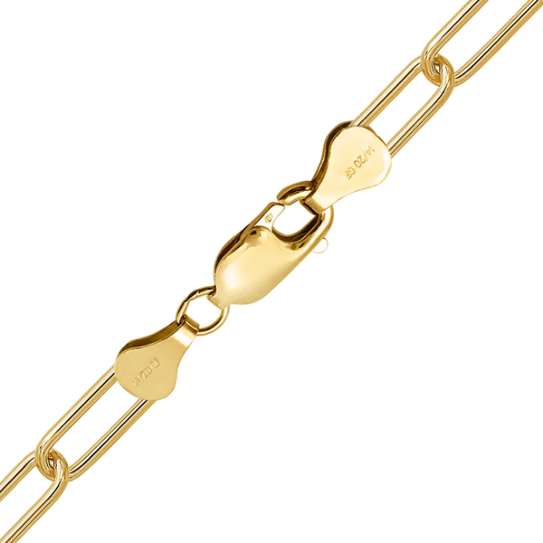 Finished Light Paperclip Anklet in 14K Gold-Filled (2.50 mm - 4.00 mm)