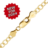 Finished Alternating Light Paperclip & Cable Bracelet in 14K Gold-Filled (4.00 mm)