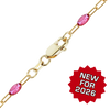 Finished Paperclip Cable with Ruby Red Enamel Necklace in 14K Gold-Filled (1.60 mm)