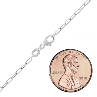 Finished Round Paperclip Cable Chain in Platinum (1.60 mm - 2.70 mm)