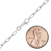 Finished Round Paperclip Cable Chain in Platinum (1.60 mm - 2.70 mm)
