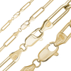 Finished Round Paperclip Cable Anklet in 14K Yellow Gold (2.50 mm - 7.80 mm)