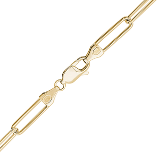 Finished Round Paperclip Cable Bracelet in 14K Yellow Gold (2.50 mm - 7.80 mm)