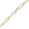 Finished Round Paperclip Cable Anklet in 14K Yellow Gold (2.50 mm - 7.80 mm)