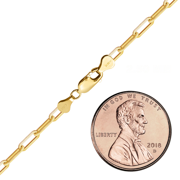 Finished Paperclip Cable Bracelet in 14K Gold-Filled (2.50 mm - 4.00 mm)