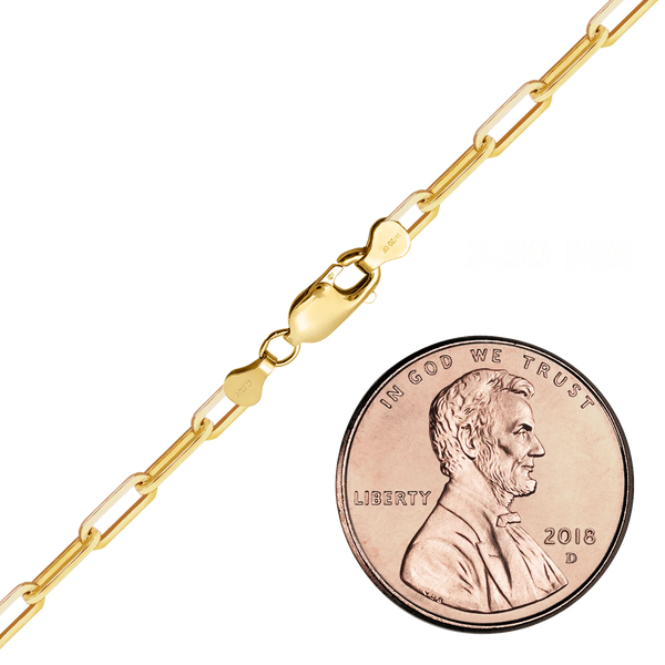 Finished Paperclip Cable Bracelet in 14K Gold-Filled (1.60 mm- 4.00 mm)