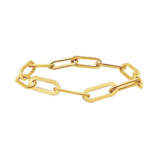 Paperclip Cable Chain Ring in Gold-Filled (Sizes 4-12) (2.5 mm - 4.0 mm)