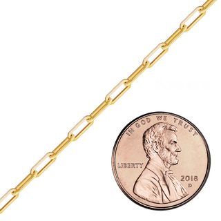 Bulk / Spooled Paperclip Cable Chain in 14K Gold-Filled (2.50 mm- 4.00 mm)
