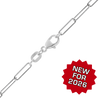 Finished Round Paperclip Cable Chain in Platinum (1.60 mm - 2.70 mm)