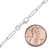 Finished Round Paperclip Cable Chain in Platinum (1.60 mm - 2.70 mm)