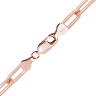 Finished Paperclip Cable Necklace in 14K Pink Gold-Filled (4.00 mm)