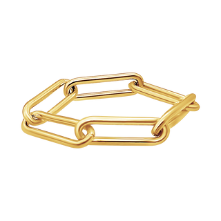Paperclip Cable Chain Ring in Gold-Filled (Sizes 4-12) (2.5 mm - 4.0 mm)