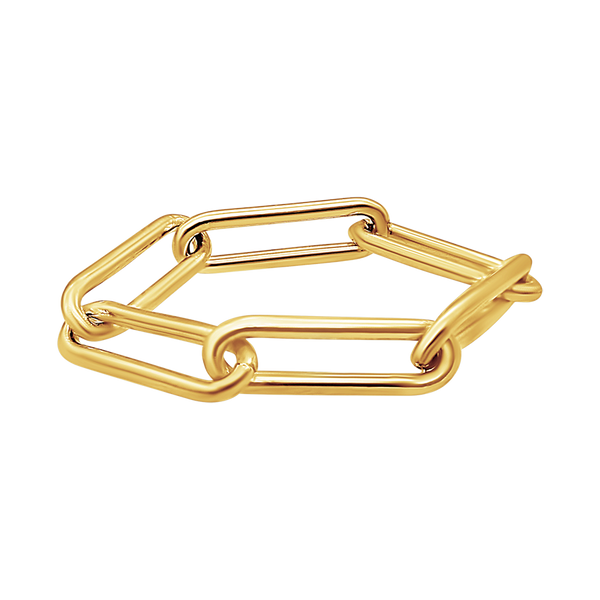 Paperclip Cable Chain Ring in Gold-Filled (Sizes 4-12) (2.5 mm - 4.0 mm)