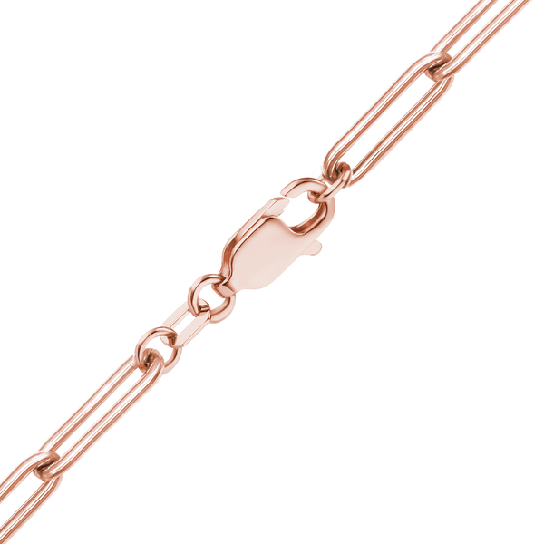 Finished Paperclip Cable Bracelet in 14K Pink Gold-Filled (4.00 mm)