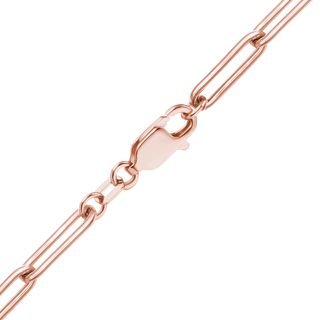 Finished Paperclip Cable Necklace in 14K Pink Gold-Filled (4.00 mm)