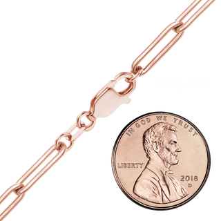 Finished Paperclip Cable Anklet in 14K Pink Gold-Filled (4.00 mm)