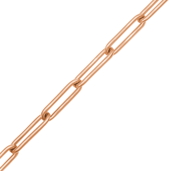 Bulk / Spooled Paperclip Cable Chain in 14K Pink Gold-Filled (4.00 mm)