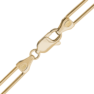 Finished Round Paperclip Cable Necklace in 14K Yellow Gold (2.50 mm - 7.80 mm)