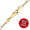 Finished Textured Paperclip Cable Anklet in 14K Gold-Filled (2.30 mm)
