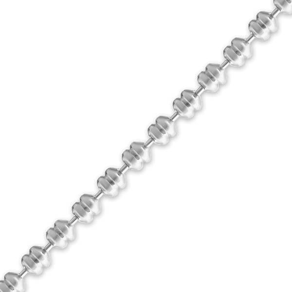 Bulk / Spooled Textured Fancy Bead Chain in Sterling Silver (1.40 mm)