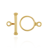 Toggle Pearl Clasps with Ball Ends in 14K Gold