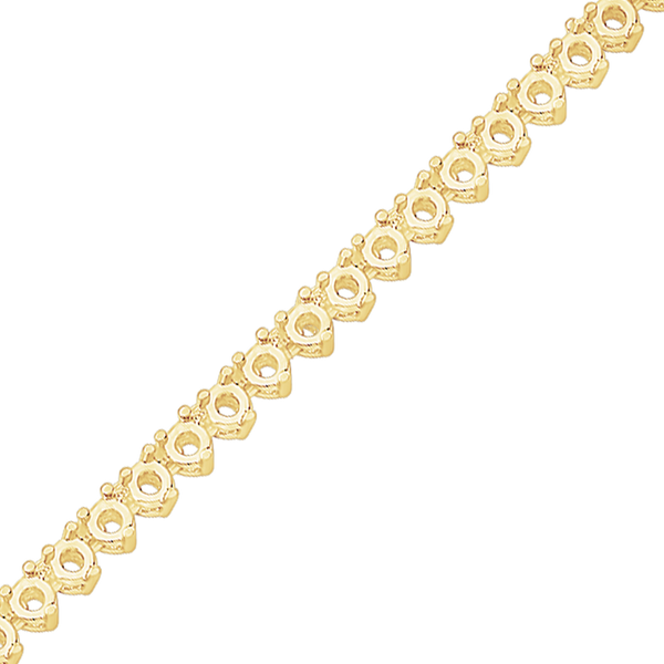 Round Tennis Necklace Chain By The Inch in 14K Gold (No Clasp)