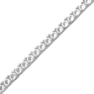 Round 4 Prong Tennis Necklace Chain By The Inch in 14K Gold (No Clasp)