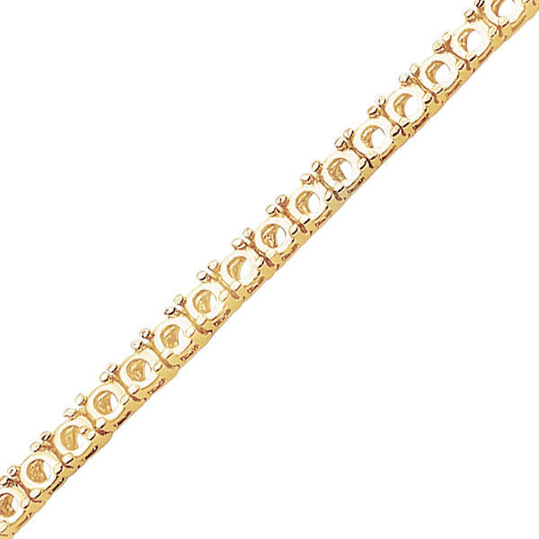 Round Tennis Necklace Chain By The Inch in 14K Gold (No Clasp)