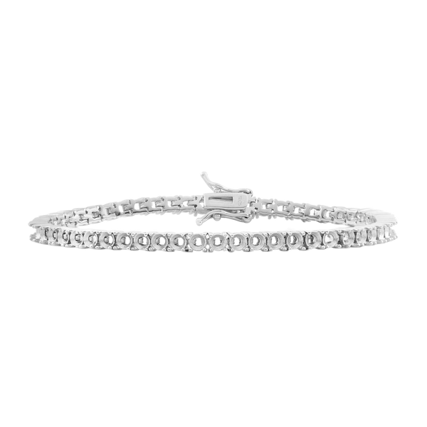 Tennis Bracelet Mounting in Sterling Silver (2 mm - 4 mm)