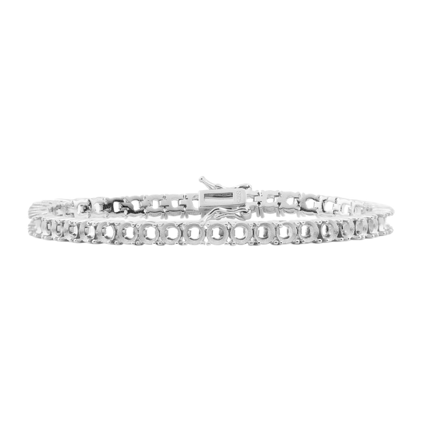 Tennis Bracelet Mounting in Sterling Silver (2 mm - 4 mm)