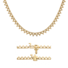 3 Prong Round Tennis Necklace Mounting in 18K Gold (.025 ct / 1.75 mm)