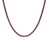 Tennis Necklace with Garnet Stones (January Birthstones) in 14K Gold (1.75 mm - 4.0 mm)